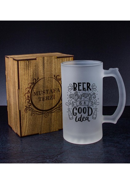 Kişiye Özel Kutusunda Bira Bardağı Hediye Seti 108250