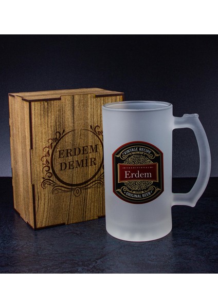 Kişiye Özel Kutusunda Bira Bardağı Hediye Seti 108295