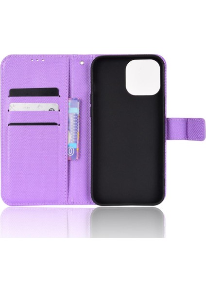 IPhone 13 Için Kılıf Pro Nax Kart Tutucu Kickstand Manyetik Cüzdan Kapak (Yurt Dışından)
