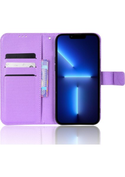 IPhone 13 Için Kılıf Pro Nax Kart Tutucu Kickstand Manyetik Cüzdan Kapak (Yurt Dışından)