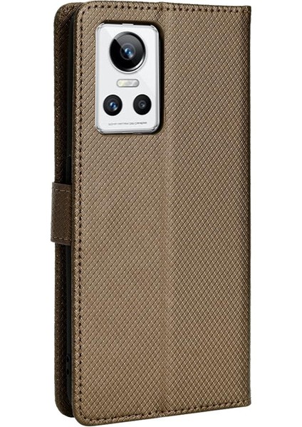 Realme Gt Neo 3 Kickstand Kart Tutucu Manyetik Cüzdan Kapak Için Kılıf (Yurt Dışından)