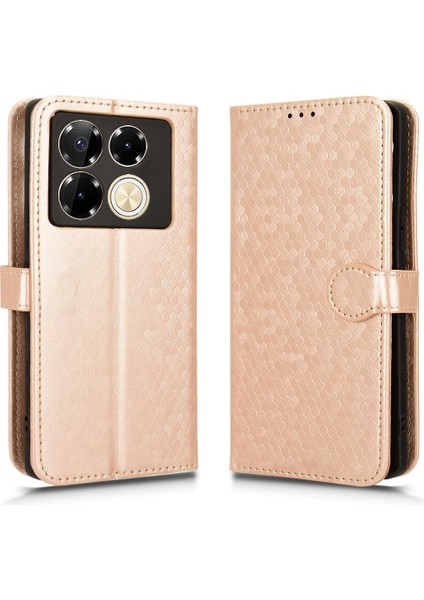 Infinix Not 40 Pro 5g Deri Cüzdan Kapak Için Kılıf Geometrik Desen (Yurt Dışından)