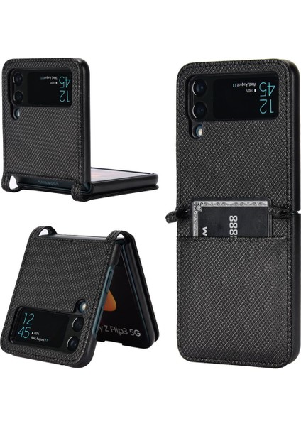 Samsung Galaxy Z Flip 4 Kapak Manyetik Cüzdan Kart Tutucu (Yurt Dışından)
