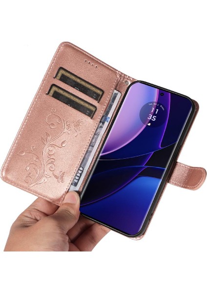 Motorola Kenar 40 5g Cüzdan Telefon Kılıfı Için El Kayışı ve Kart ile (Yurt Dışından) indirimleri