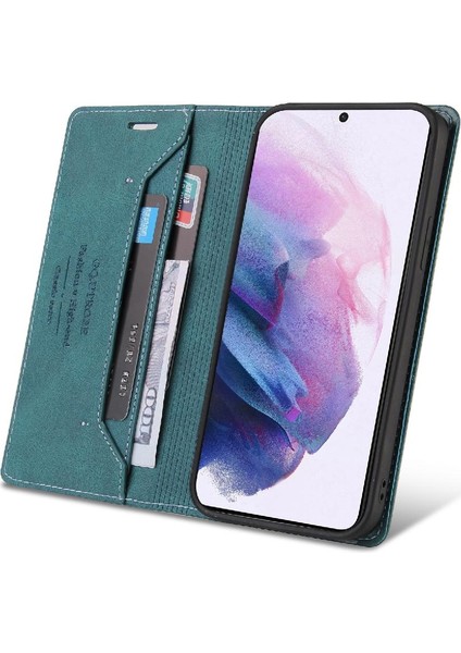 Samsung Galaxy S21 Fe Iki Kart Yuvaları Için Kılıf Kickstand Premium Deri (Yurt Dışından)