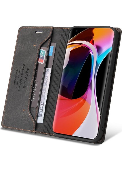 Xıaomı 10 Için Kılıf Iki Kart Yuvaları Kickstand Premium Deri Premium (Yurt Dışından)