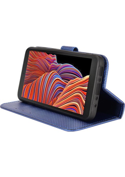Samsung Galaxy Xcover 5 Kickstand Kart Tutucu Manyetik Cüzdan (Yurt Dışından)
