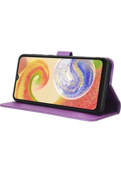 Samsung Galaxy A04 Için Kılıf Kapak Kart Tutucu Kickstand Manyetik Cüzdan (Yurt Dışından) modelleri