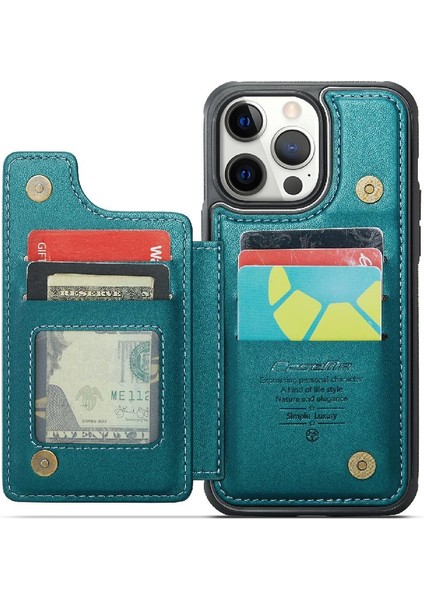IPhone 12 Pro Max Rfıd Engelleme Kart Tutucu Pu Için Caseme Cüzdan Kılıf (Yurt Dışından)