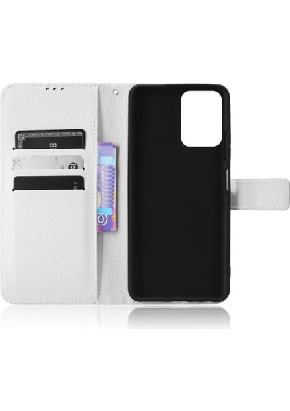 Zte Blade A72 5g Kickstand Kapak Kart Tutucu Manyetik Cüzdan (Yurt Dışından)
