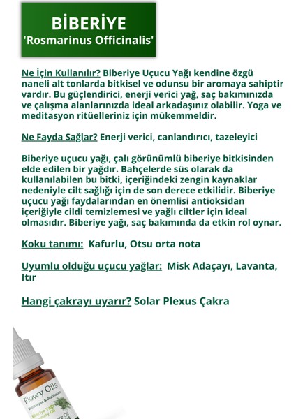 Saf Biberiye Yağı 2'li Set Doğal Bitkisel Uçucu Yağ Rosemary Oil 10ML