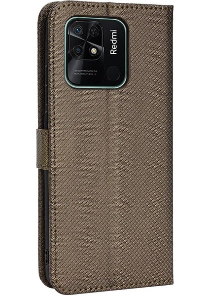 Xiaomi Redmi 10C Kart Tutucu Için Kickstand Manyetik Cüzdan Kapak (Yurt Dışından) modelleri