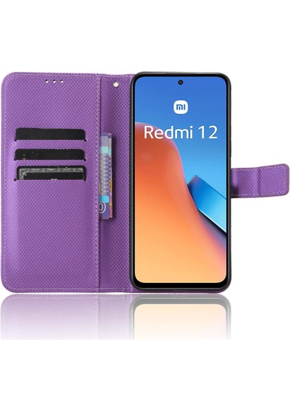 Xiaomi Redmi Için 12 4g Kart Tutucu Kickstand Manyetik Cüzdan Kapak (Yurt Dışından) indirimleri
