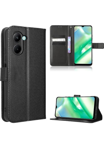 Realme C33 4g Kart Tutucu Kapak Kickstand Manyetik Cüzdan Için Kılıf (Yurt Dışından)