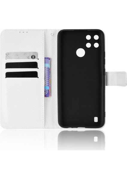 Realme C21Y/C25Y Manyetik Cüzdan Kart Tutucu Kapak Kickstand Için Kılıf (Yurt Dışından) modelleri