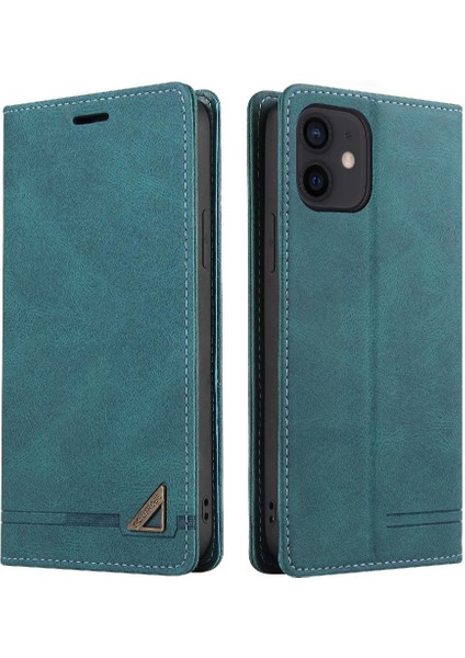 IPhone 12 Için Kılıf Mini Premium Deri Premium Deri Iki Kart Yuvaları (Yurt Dışından)
