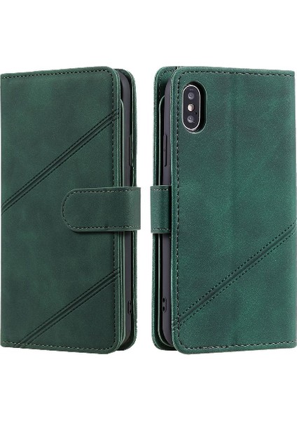 IPhone X/xs Cüzdan Flip Folio Manyetik Pu Deri Kart Tutucu (Yurt Dışından)