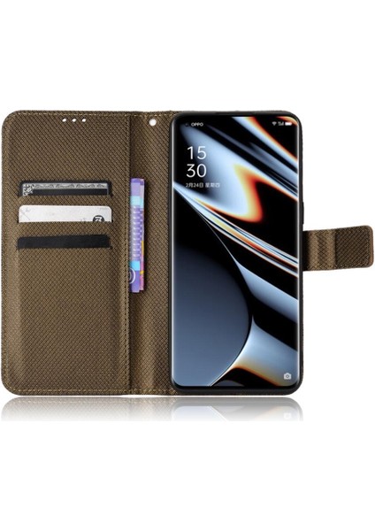 Oppo Bulmak Için Kılıf X5 Pro Kickstand Manyetik Cüzdan Kapak Kart Tutucu (Yurt Dışından)