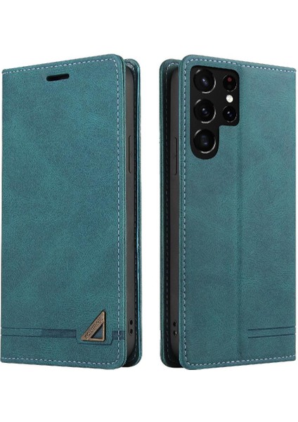 Samsung Galaxy S22 Ultra Premium Deri Kickstand Premium Iki (Yurt Dışından)