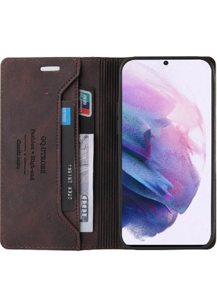 Samsung Galaxy S21 Fe Iki Kart Yuvaları Için Kılıf Kickstand Premium Deri (Yurt Dışından)