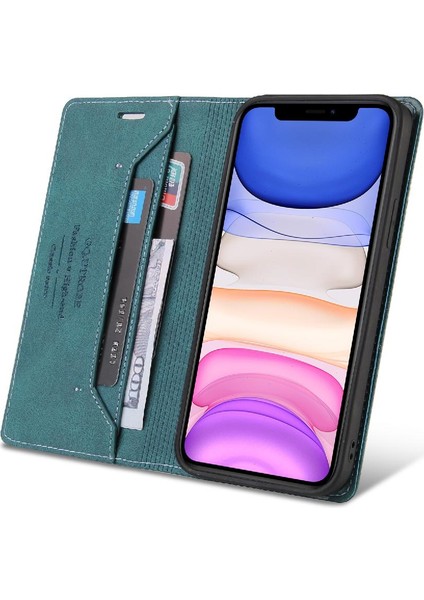 IPhone 11 Için Kılıf Premium Deri Premium Deri Kickstand Iki Kart (Yurt Dışından) modelleri
