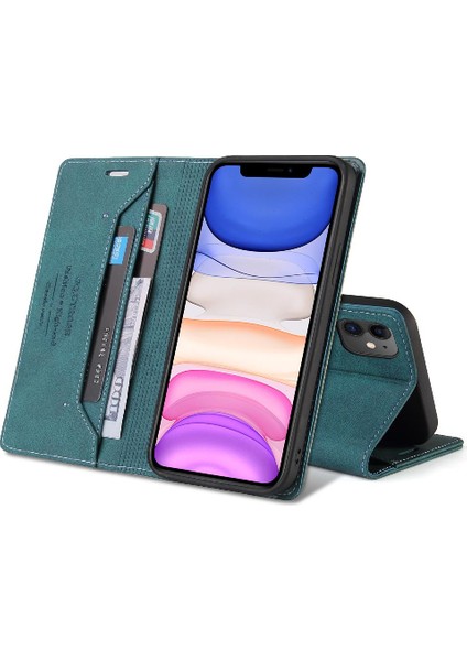 IPhone 11 Için Kılıf Premium Deri Premium Deri Kickstand Iki Kart (Yurt Dışından) fırsatları