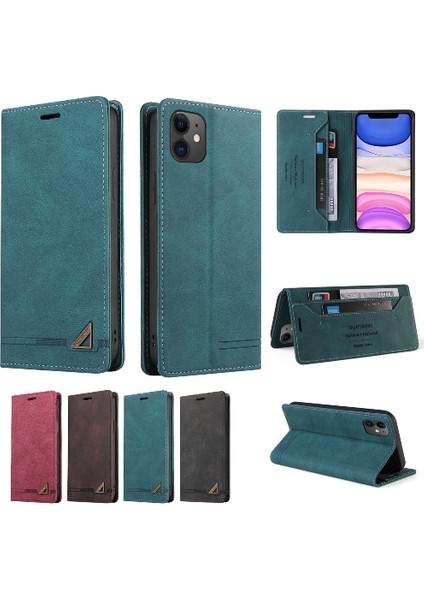 IPhone 11 Için Kılıf Premium Deri Premium Deri Kickstand Iki Kart (Yurt Dışından) indirimleri