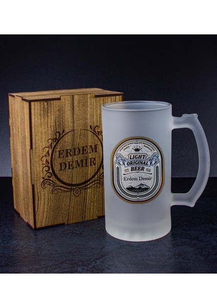 Kişiye Özel Kutusunda Bira Bardağı Hediye Seti 108297