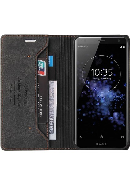 Sony Xperia Xz2 Premium Deri Kickstand Iki Kart Yuvaları Için Kılıf (Yurt Dışından) fırsatları