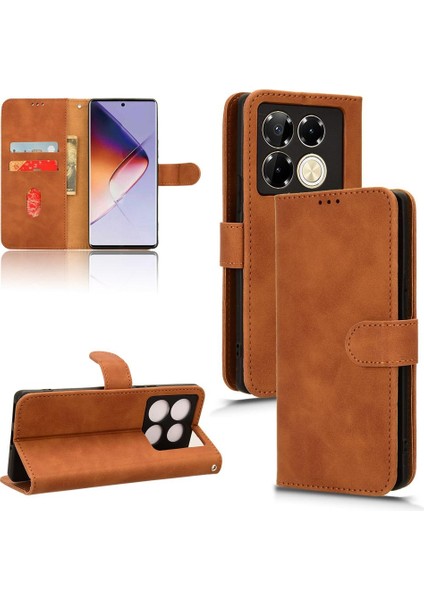 Tecno Not 40 Pro 5g Deri Folio Flip Case Kart Ekleme Için Kılıf (Yurt Dışından)