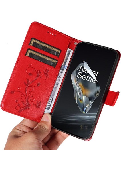 Oneplus 12 5g Için Kılıf Kabartmalı Kelebek Yüksek Kaliteli Deri Cüzdan ve (Yurt Dışından)