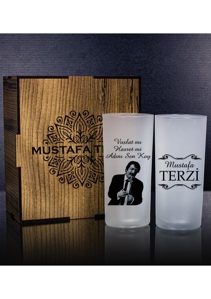 Kişiye Özel Kutusunda 2'li Rakı Bardağı Hediye Seti 107153