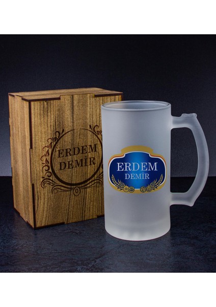 Kişiye Özel Kutusunda Bira Bardağı Hediye Seti 108322