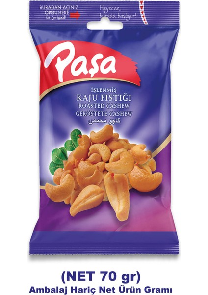 Paşa Kuruyemiş Paşa Kaju Fıstığı 70 gr x 6 Adet