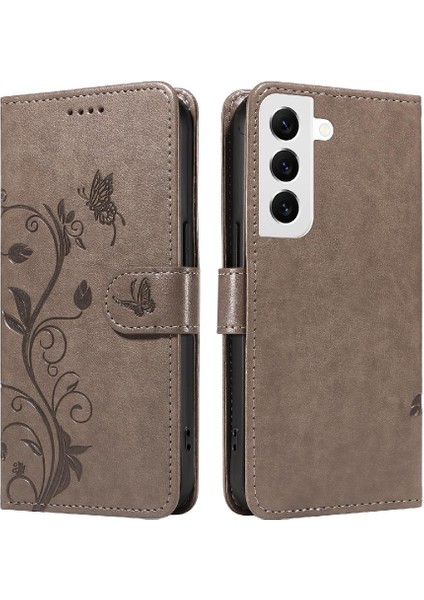 Samsung Galaxy S22 Artı Kabartmalı Kelebek ve Kart Yuvası Yüksek (Yurt Dışından)