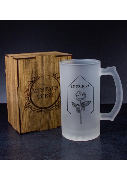 Kişiye Özel Kutusunda Bira Bardağı Hediye Seti 108271