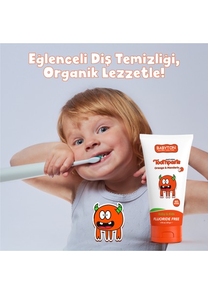 Organik Doğal Portakal& Mandalina Aromalı Diş Macunu