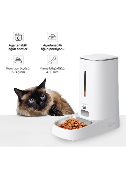 Ki-Feeder Kablosuz Akıllı Mama Besleyici Ipetmon Tek Kaseli modelleri