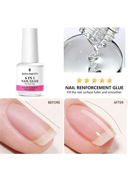 BORN PRETTY 6 in 1 Nail Glue - Jel (55391)