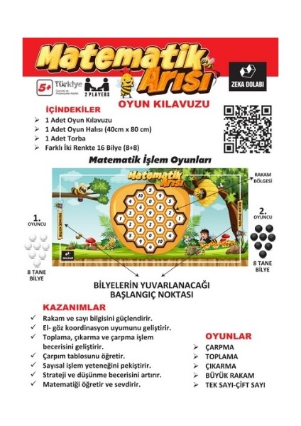 Matematik Arısı ( Toplama - Çıkarma - Çarpma - Çarpım Tablosu - Tek Sayı - Çift Sayı - Büyük Rakam )