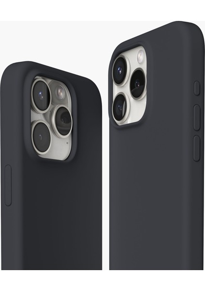iPhone 15 Pro Için Manyetik Silikon Kılıf - Lacivert