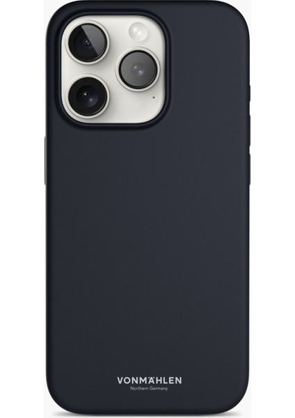 iPhone 15 Pro Için Manyetik Silikon Kılıf - Lacivert modelleri