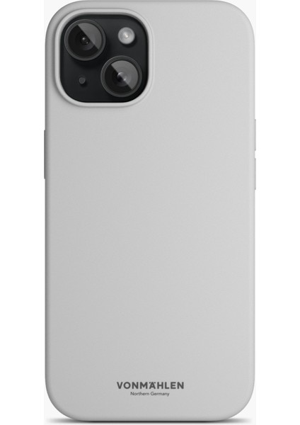 iPhone 15 Plus Için Manyetik Silikon Kılıf - Açık Gri