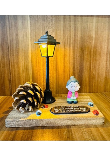 Anneler Günü Dekoratif Rengarenk LED Işıklı Sarı ve Beyaz Gece Lambası