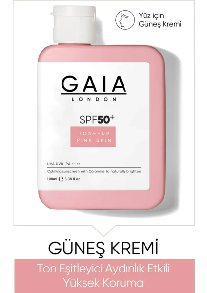 Gaia London Ton Eşitleyici, Aydınlık Etkili Yüksek Koruma ve Nemlendirici 50SPF Uva/uvb 100ML Güneş Kremi