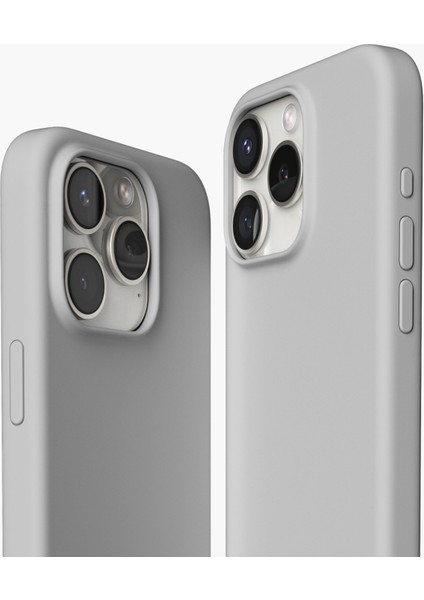 iPhone 15 Pro Için Manyetik Silikon Kılıf - Açık Gri fiyatları
