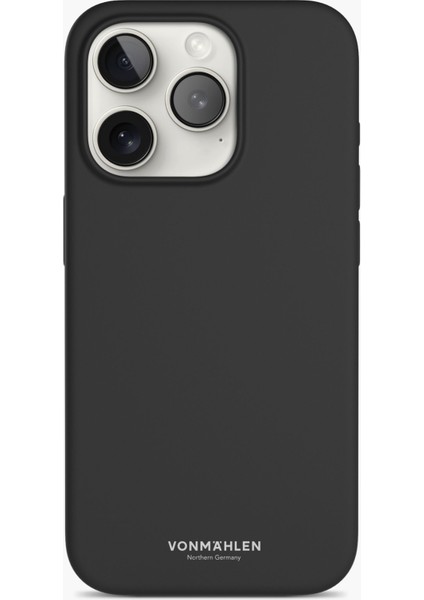 iPhone 15 Pro Için Manyetik Silikon Kılıf - Siyah