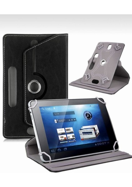 Vorcom Sx Pro 64GB 10.1 Inch Uyumlu Deri Tablet Kılıf Sıtandlı 360° Dönebilen