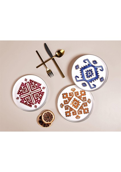 Arabesque 6 Kişilik Pasta Takımı 18CM