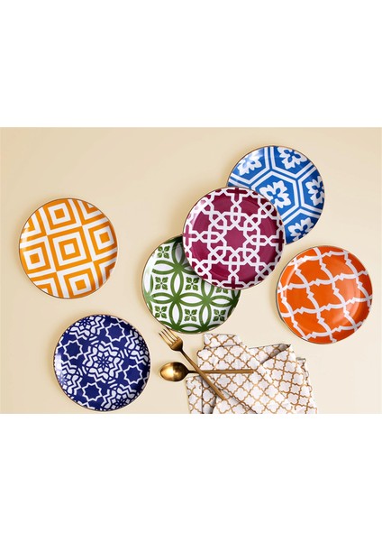 Morocco 6 Kişilik Pasta Seti 18CM